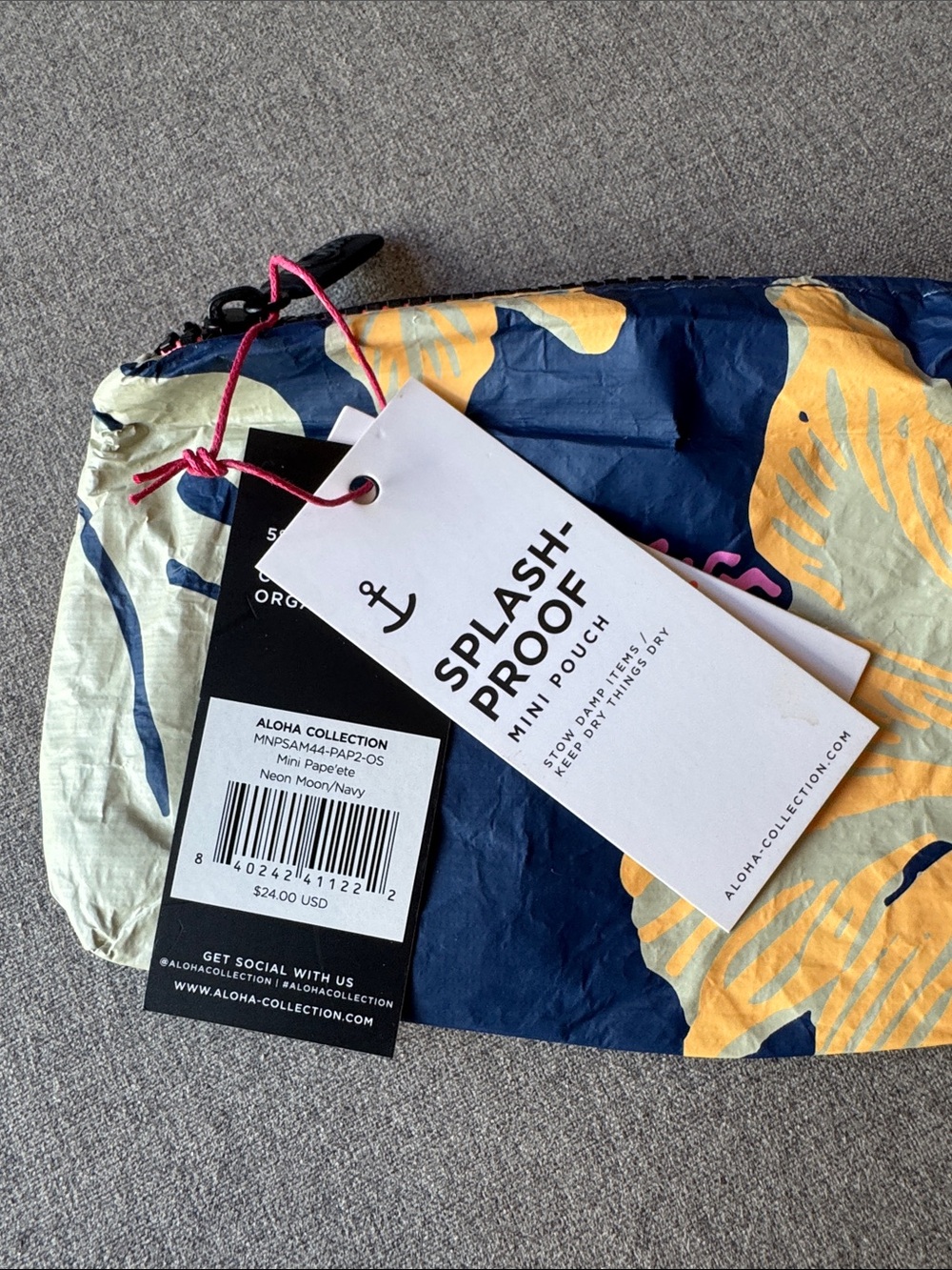 NWT ALOHA Collection Splash Proof Mini Pouch - Picture 2 of 2